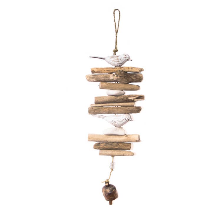 Double Bird/Wood/Beads & Bell for wholesale by Moksha Imports