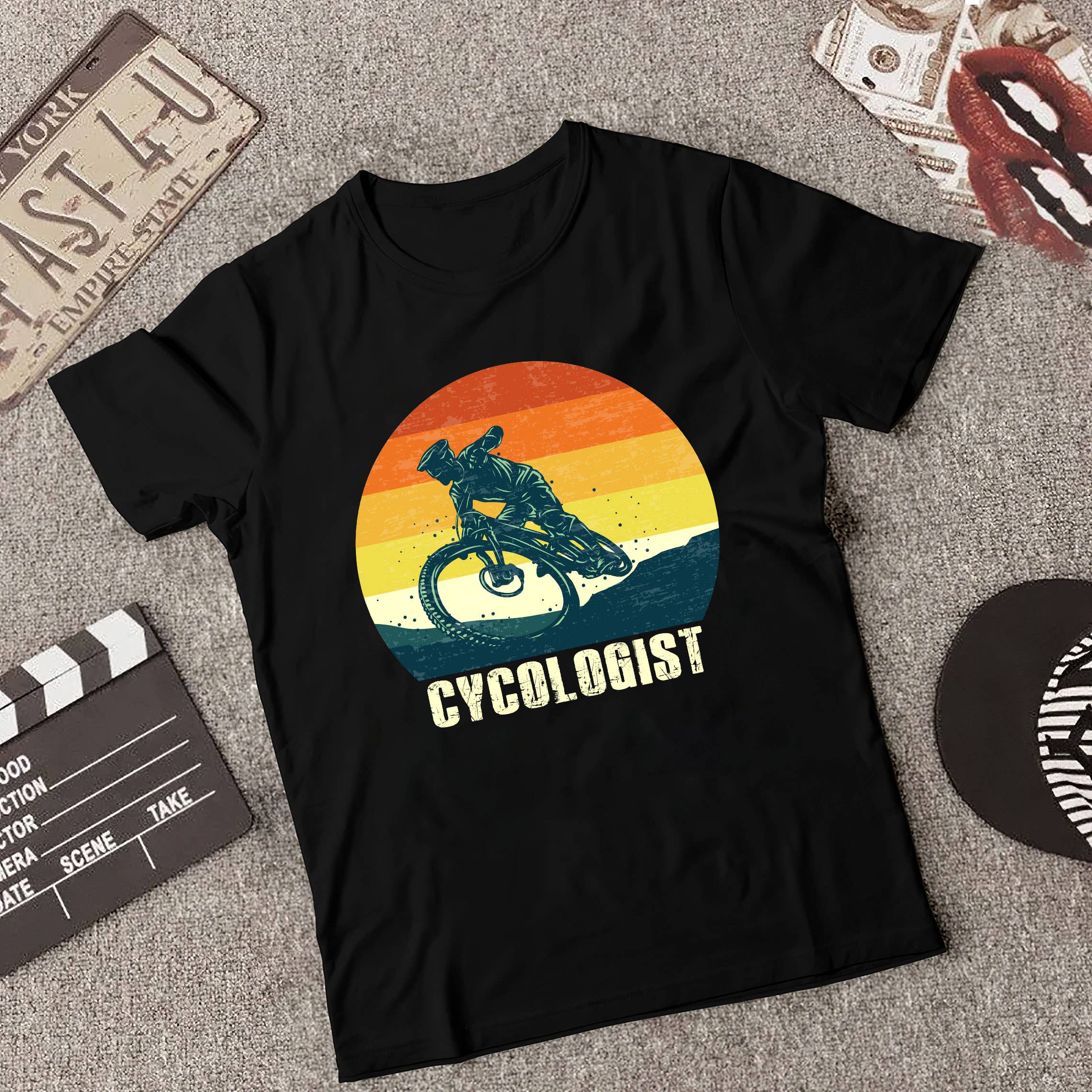Black Cycologist Shirt, Bicycle Shirt, Cycling Shirt, Bike Shirt for wholesale on Faire2