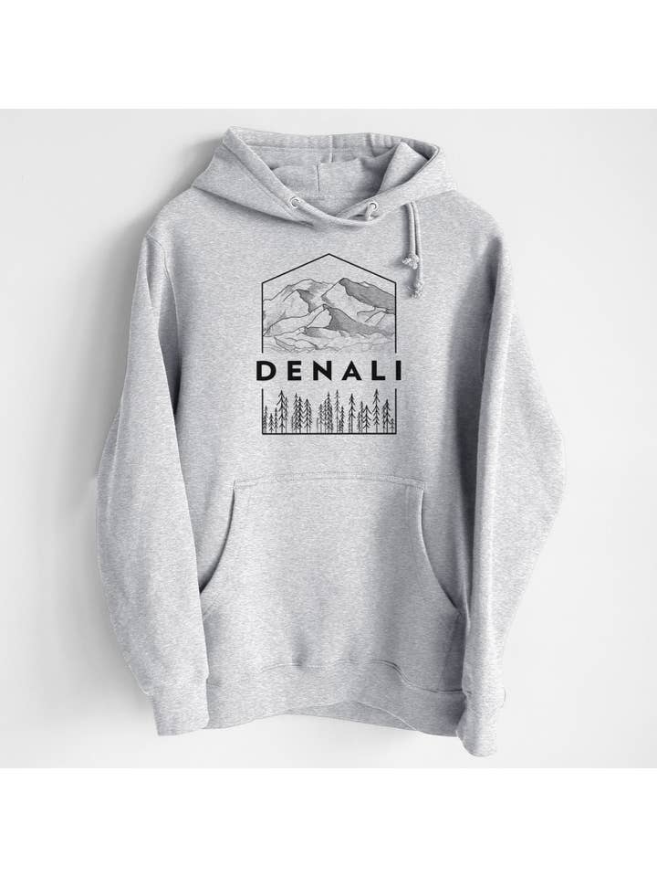 Because Tees - Wholesale Hoodie - Unisex - Denali Mountain - Denali National Park - Heavyweight Fleece Hoodie