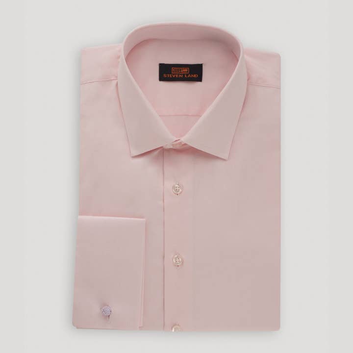 Die nächste Generation | 100% Baumwolle | Moderner Kentkragen | Hellrosa für den Großhandel von Steven Land