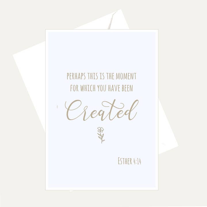 Perhaps This is the Moment Created - Esther - Faith Card for wholesale by Bellflower Girl