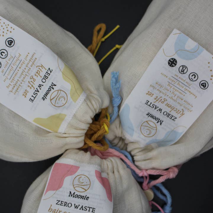 Moonie Eco Friendly Products - Wholesale Hair accessories set – Women’s - Zero Waste Hair Care Gift Set3