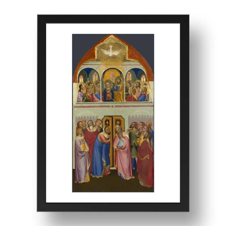 Jacopo di Cione och verkstad: Pingst, Affisch i 17x13" (A3) Ram för wholesale av PERIOD PRINTS