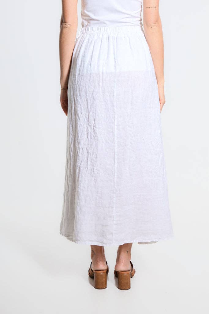 TINA Stephens Italy/Tees By Tina - Wholesale Skirt - Women's - Angie A-Line Long Linen Skirt with Pockets (SL113)11