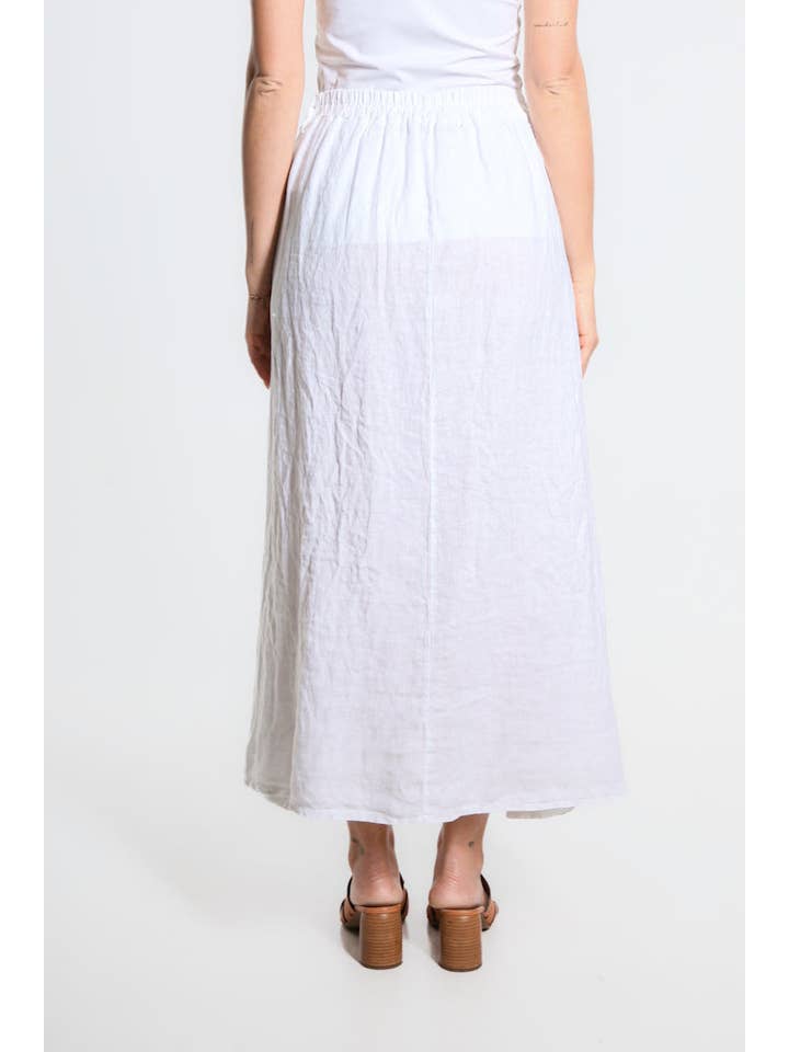 TINA Stephens Italy/Tees By Tina - Wholesale Skirt - Women's - Angie A-Line Long Linen Skirt with Pockets (SL113)11