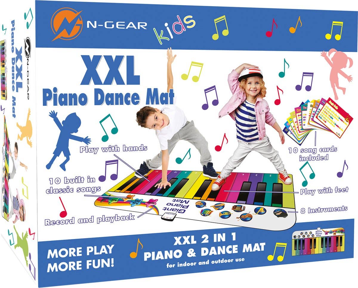 N-GEAR - Vendita all'ingrosso Gioco musicale - Bambini e neonati - N-GEAR Tappeto musicale XXL da 180 cm per bambini - Piano interattivo da ballo6