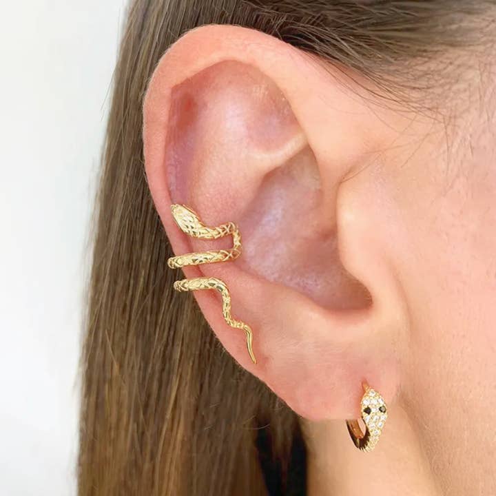Spitfire Girl - Wholesale Cuff/Wrap Earrings - Serpent Coil Ear Cuffs