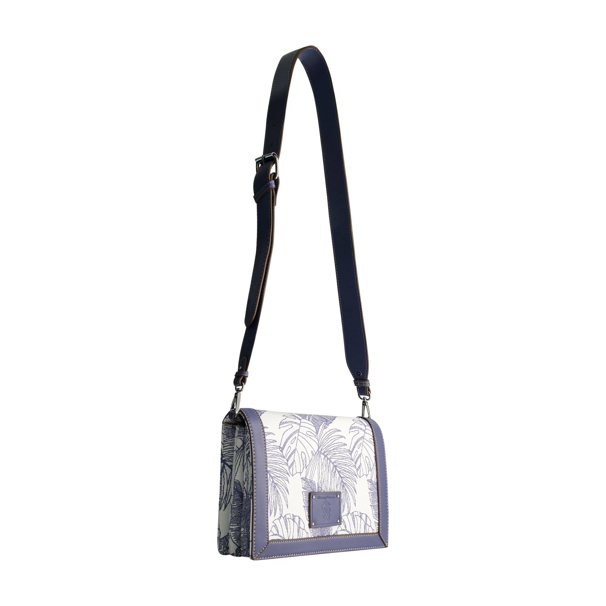 Concept One - Wholesale Crossbody Bag - Women's - Tommy Bahama Graphic Leaf Print City Handbag, NAVY2