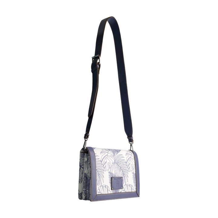 Concept One - Wholesale Crossbody Bag - Women's - Tommy Bahama Graphic Leaf Print City Handbag, NAVY2