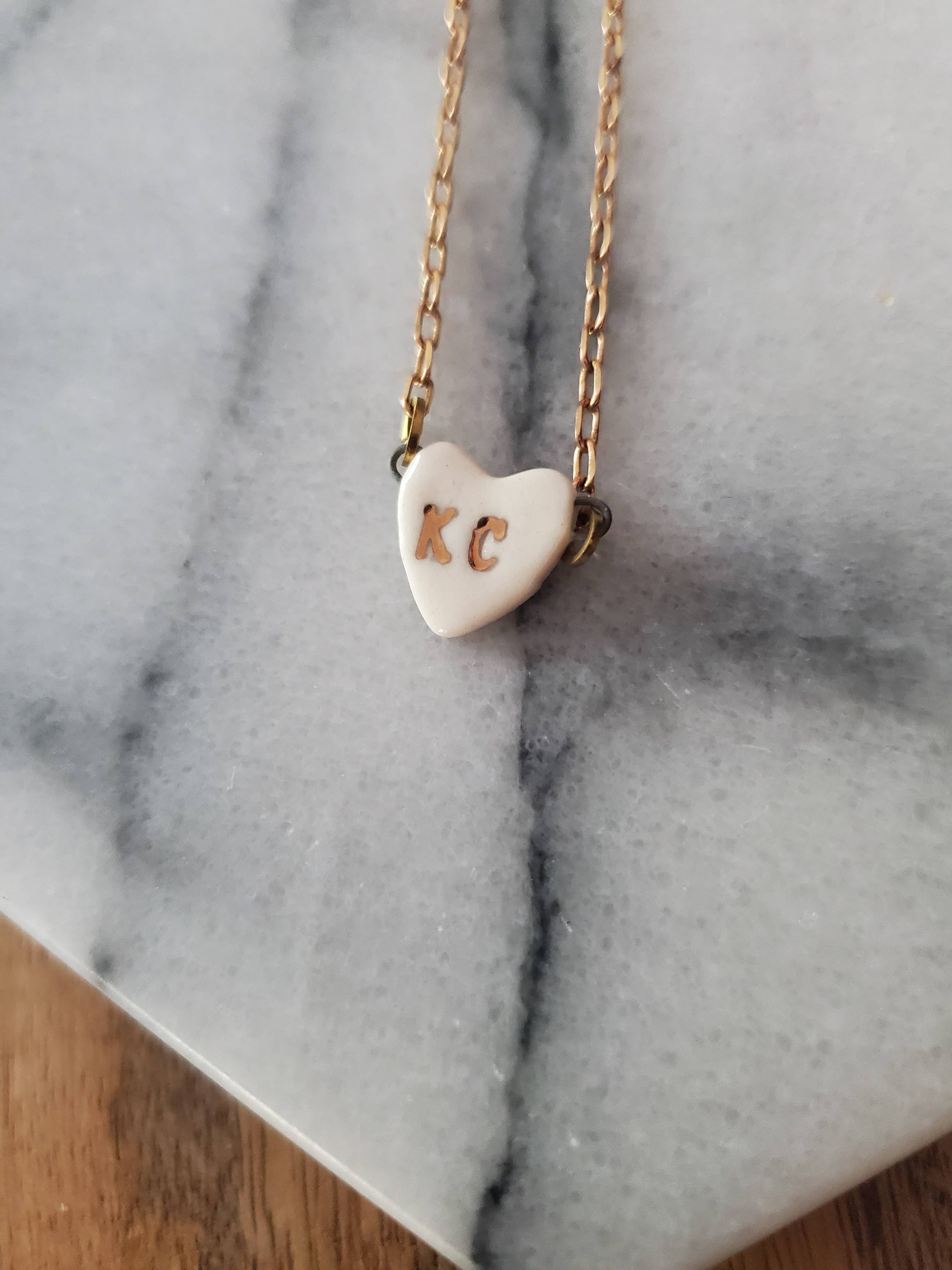 Crown & Heart - Wholesale Pendant/Charm Necklace - KC Heart Pendant Necklace1