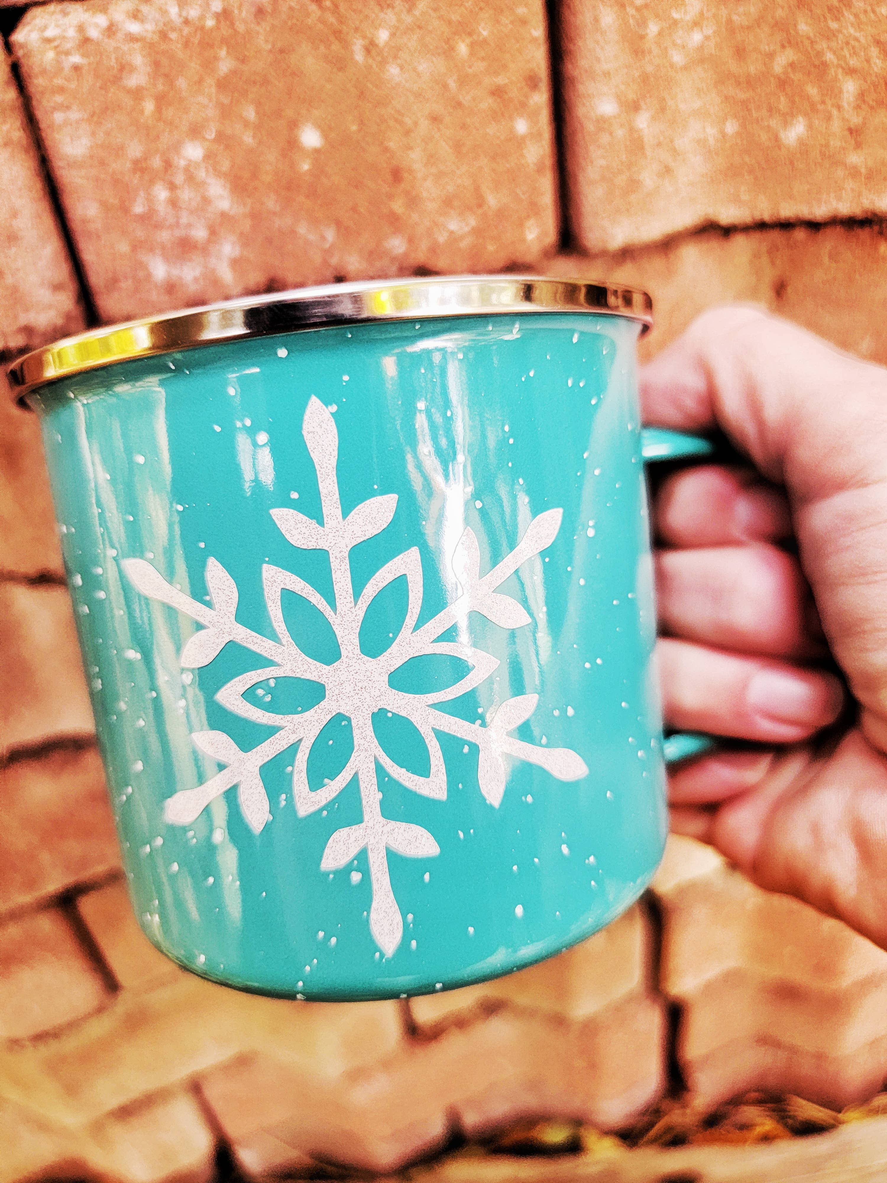 Superior Sweet Water - Vendita all'ingrosso Tazza - Tazza natalizia a forma di falò con fiocchi di neve color verde acqua2