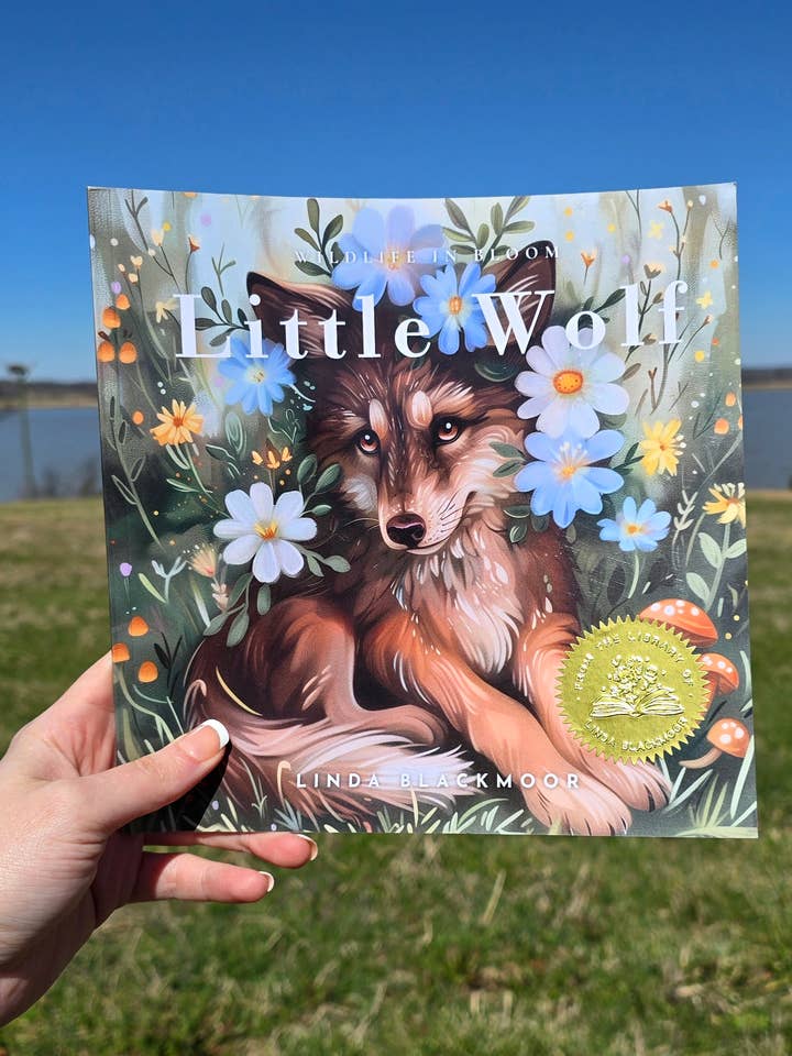 Wildlife in Bloom: Little Wolf for wholesale by Author Linda Blackmoor