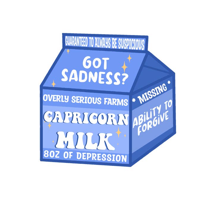 Water bottle sticker, Zodiac Sticker, Capricorn for wholesale by MJ Alleyway