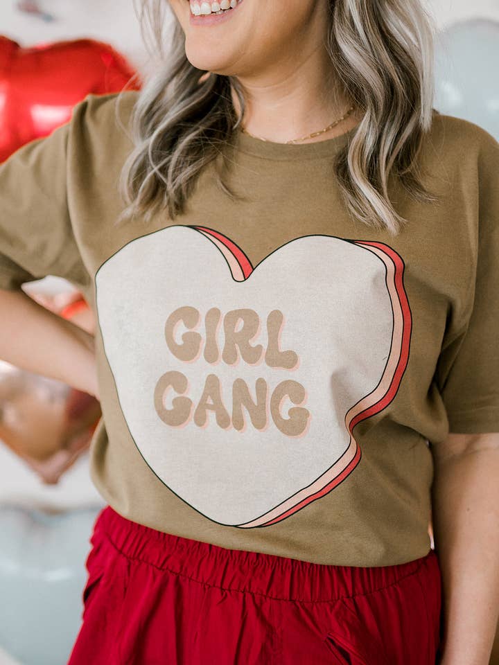 Girl Gang Multi Heart | Adult Tee for wholesale by Sister Shirts