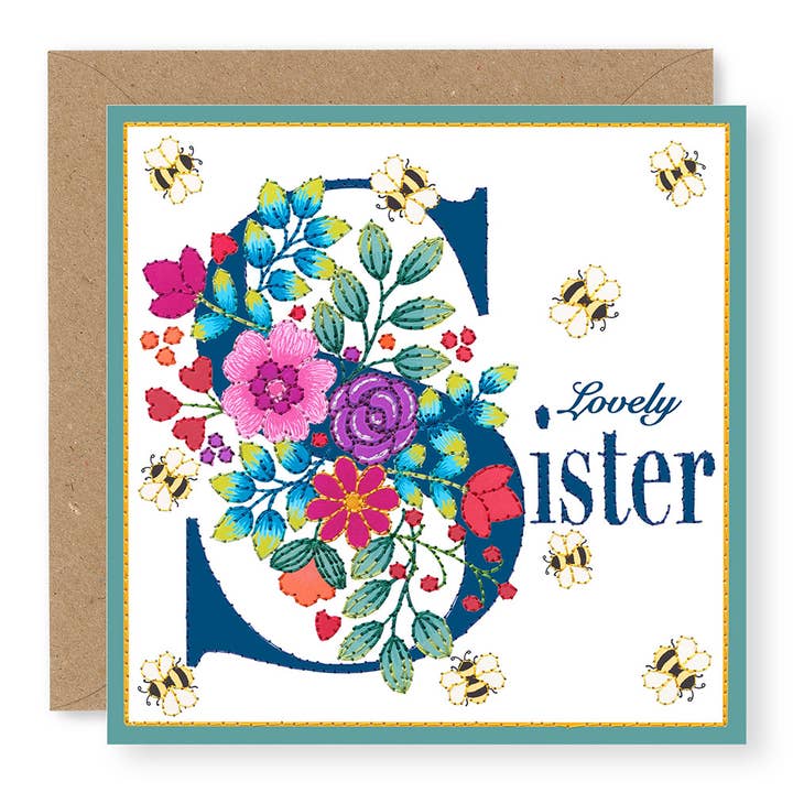 Bouquet Lovely Sister for wholesale by Jane Buurman Handmade (Greetings Cards)