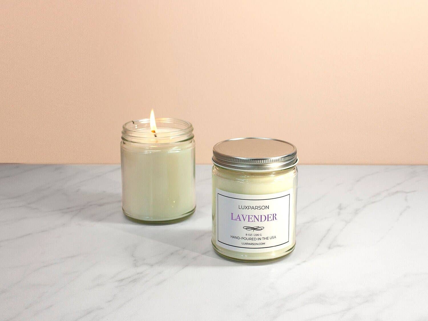 Jennyfer's Candles Homemade hand poured Lavender Luxury scented candle 