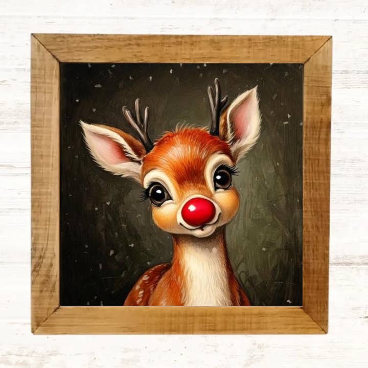 Rudolph Christmas Framed Print for wholesale by Blooms By E. Marie