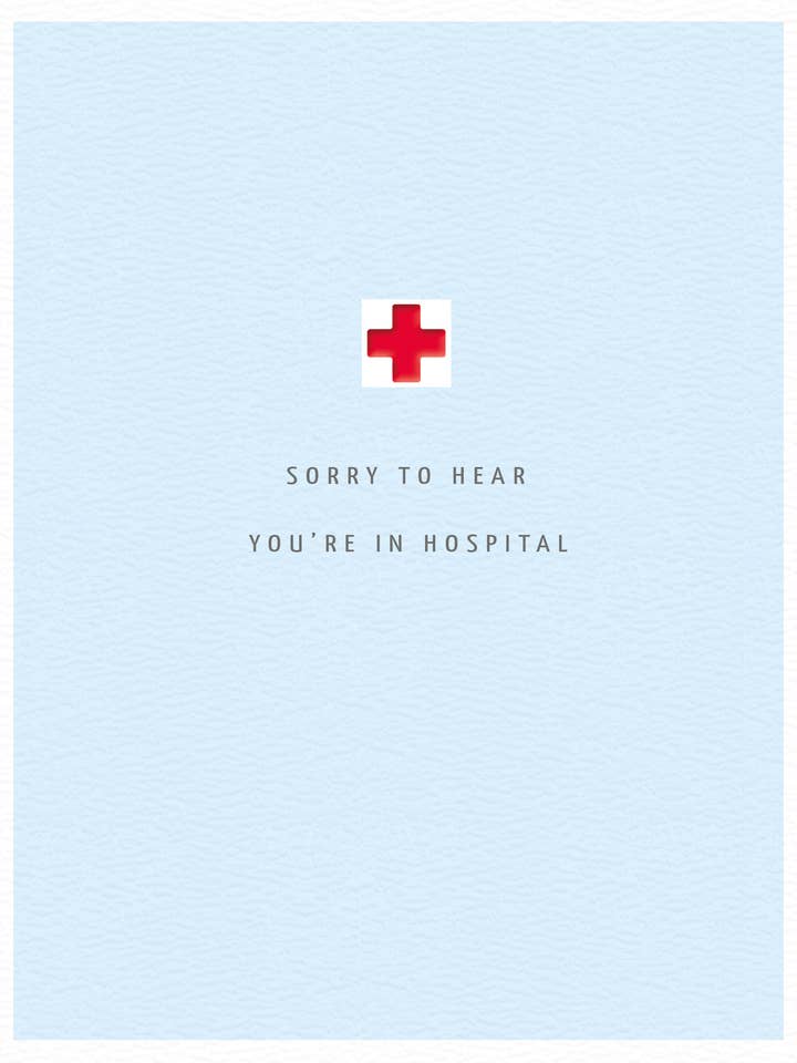 Get Well Card, Get Well Hospital, Red Cross for wholesale by Piccadilly Greetings