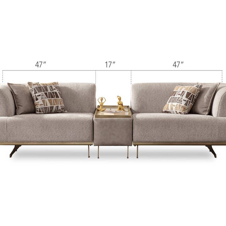 Urla Stationary Module Sofa Cream for wholesale on Faire2