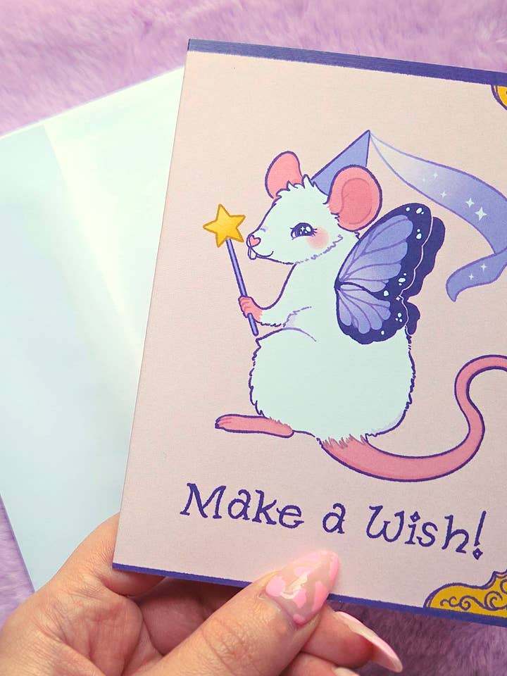 Make a Wish Fairy Mouse Birthday Card and Envelope Set
for wholesale by Em's Garden