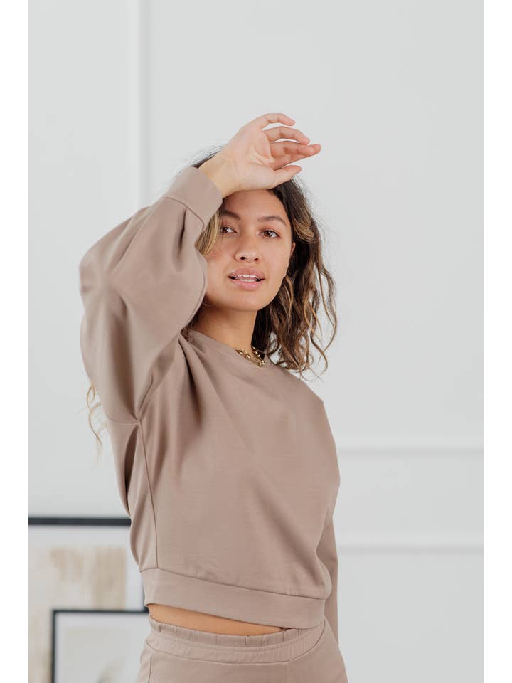 Azuri - Vente Ensemble haut et pantalon (PAS d'intérieur) - Femme - Costume en coton avec sweat court3