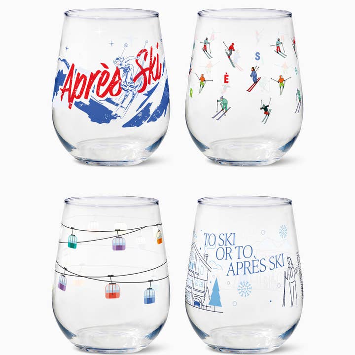 Après Ski - Gobelets à vin sans pied incassables 16oz en Tritan pour la vente par TOSSWARE