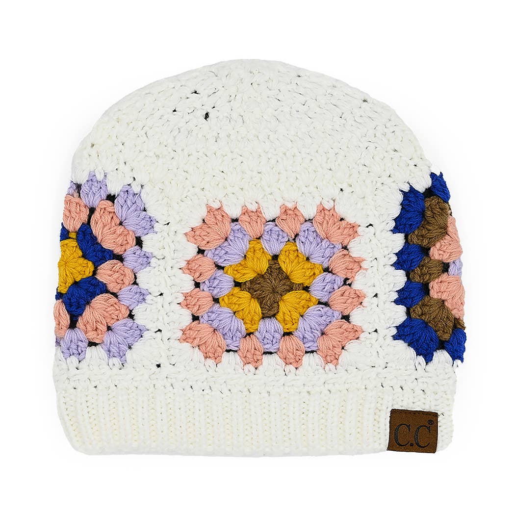 Fashion City - Wholesale Beanie - Women's - Multi-Colored Crocheted Beanie5