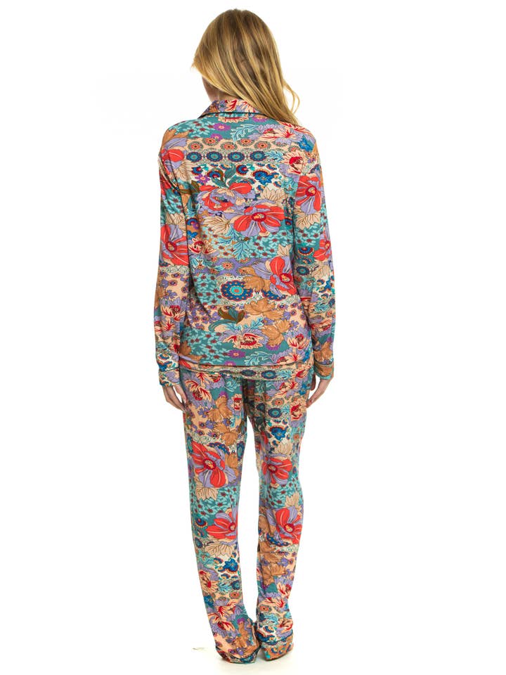 Lagoon Nadi Lagoon- Printed Long Sleeve Pajama Set for wholesale on Faire1