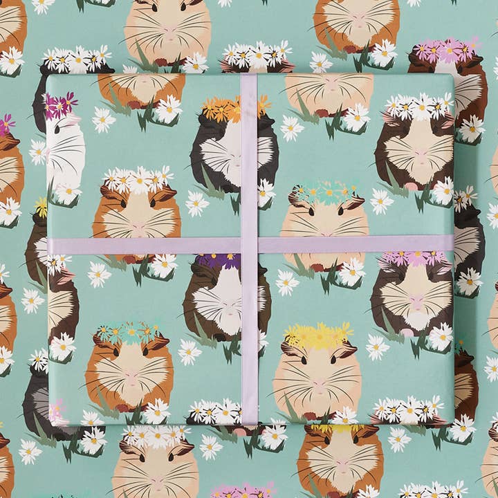 Papel de regalo conejillo de indias para venta al por mayor de Lorna Syson
