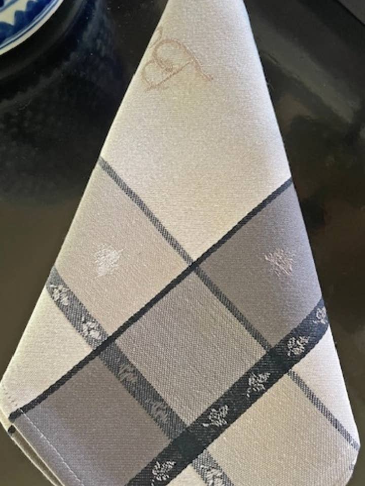 Franse Jacquard Bon Appetit servetten set van 12 servetten voor wholesale door La Maisonnette