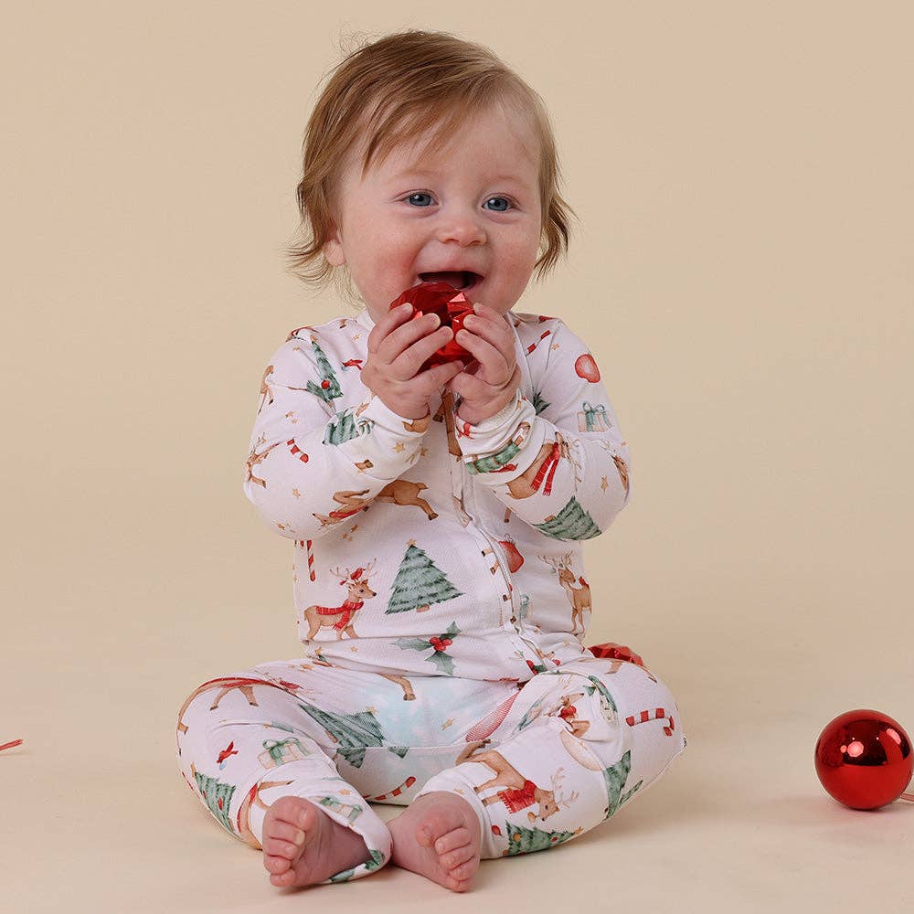 Snuggle Hunny - Wholesale Jumpsuit – Baby - Prancer & Friends Organic Snugglesuit Convertible Romper2