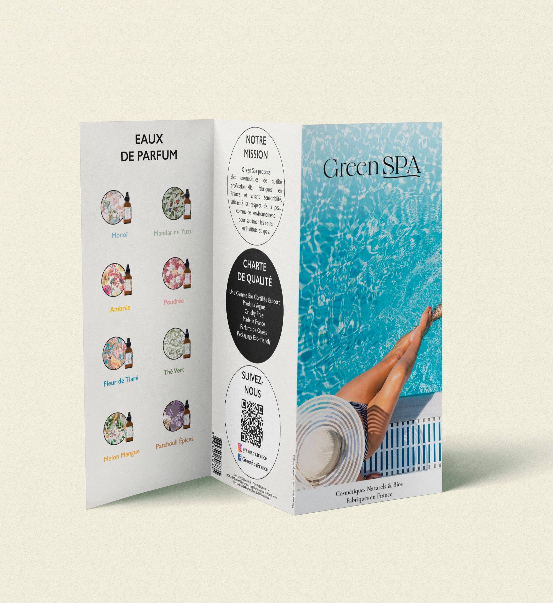 Green Spa - Wholesale Retailer Display - Beauty & Wellness - Green Spa Brochure (Set of 25)0