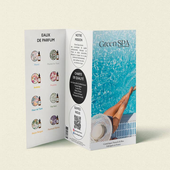 Green Spa - Wholesale Retailer Display - Beauty & Wellness - Green Spa Brochure (Set of 25)