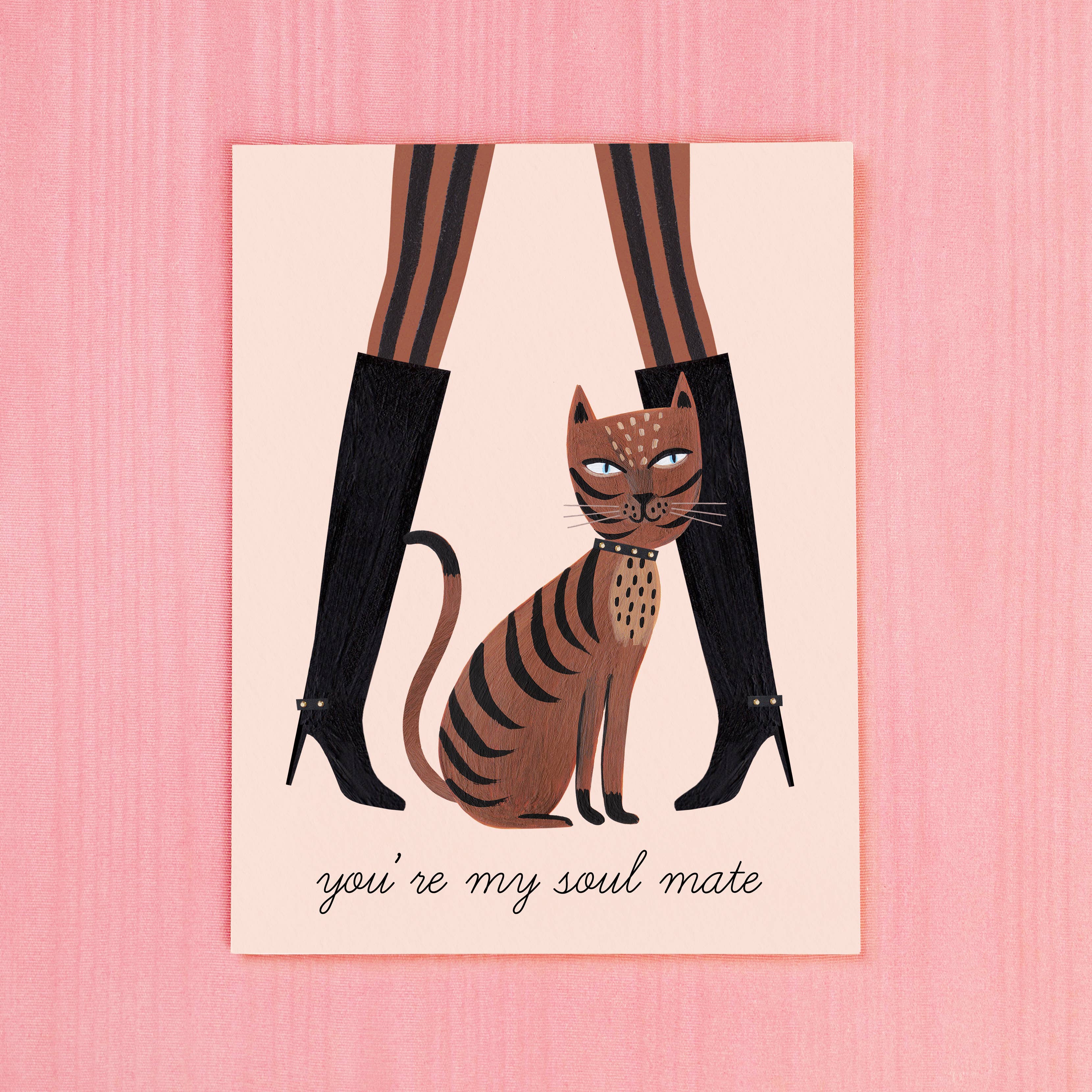 Girl w/ Knife – Cartão de amor por atacado – Cartão comemorativo Você é minha alma gêmea1