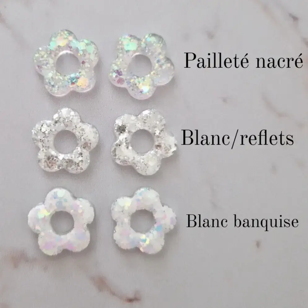 Les Noeuds de Maman - Vente Pince à cheveux – femme - Fleurs pour créole SEULES (sans créoles) couleurs au choix4