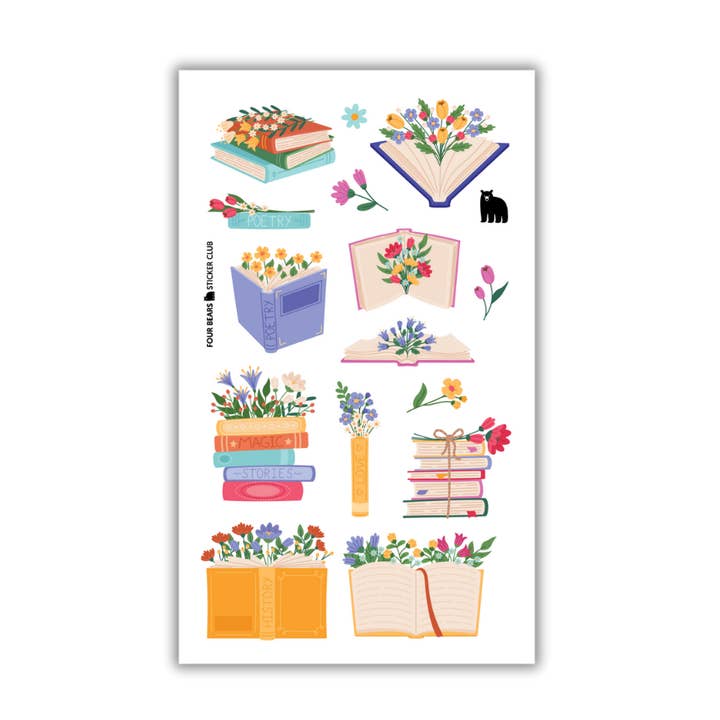 Litterära Blomster för wholesale av Four Bears Sticker Club