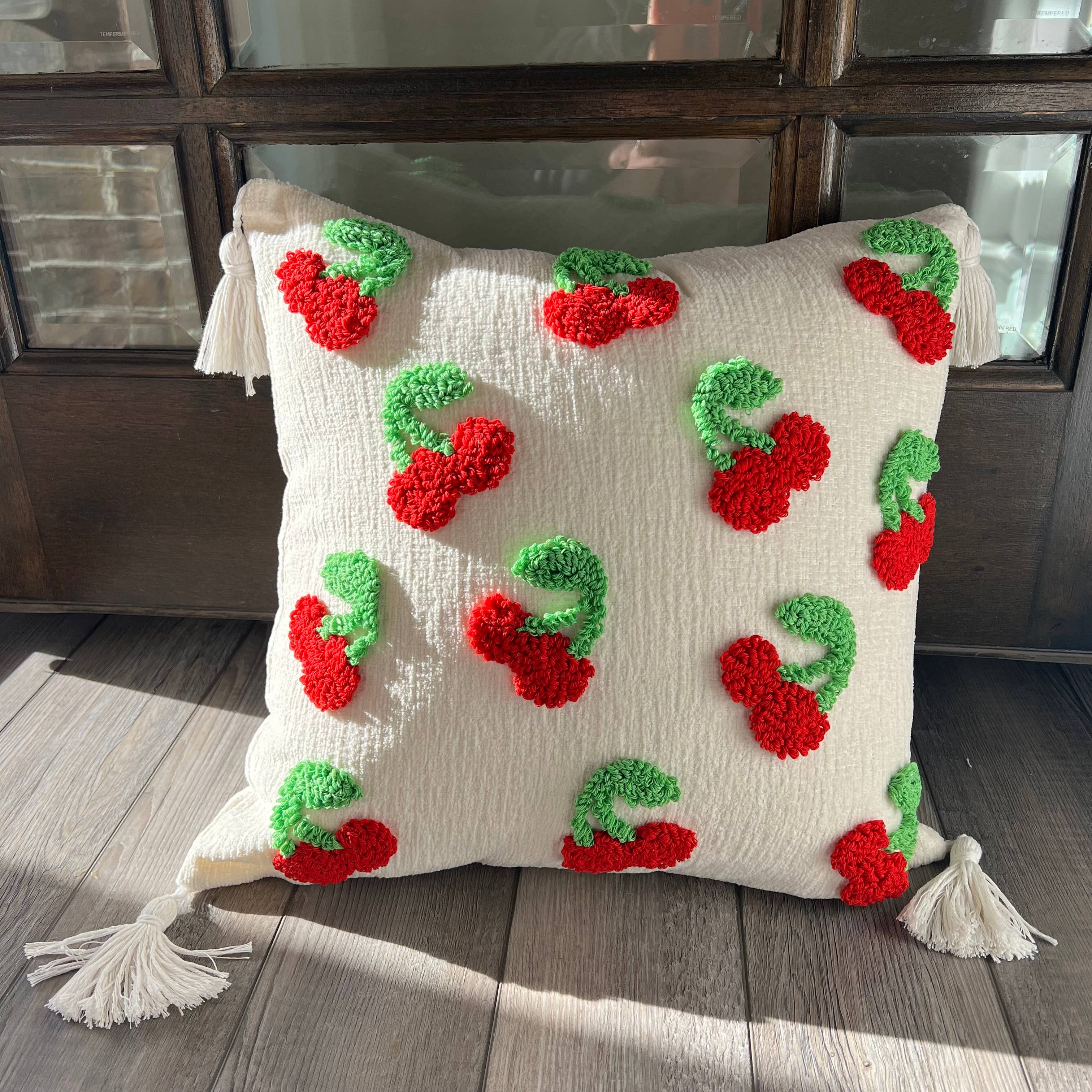 Delmar Decor - Vendita all'ingrosso Fodera cuscino decorativo - Cuscino primaverile, fodera trapuntata con motivo floreale 6