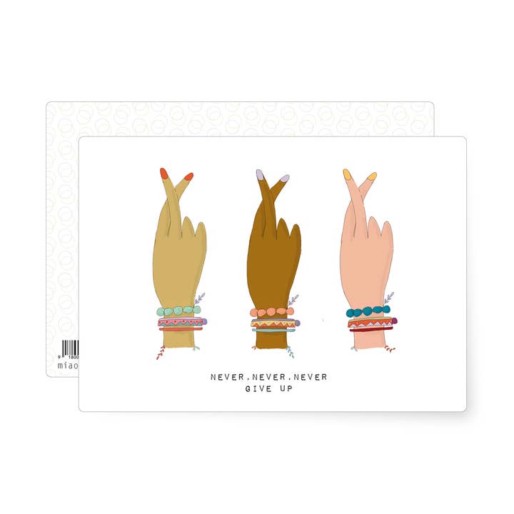 N'abandonnez jamais | carte postale pour la vente par MIAO Papeterie