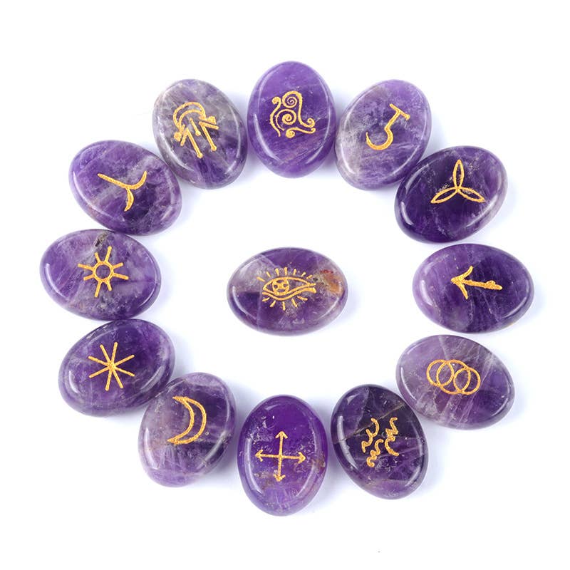 Gemcohub – wholesale Spiritual stone/crystal – Witch Rune Natural Crystal Runelun Rune9
