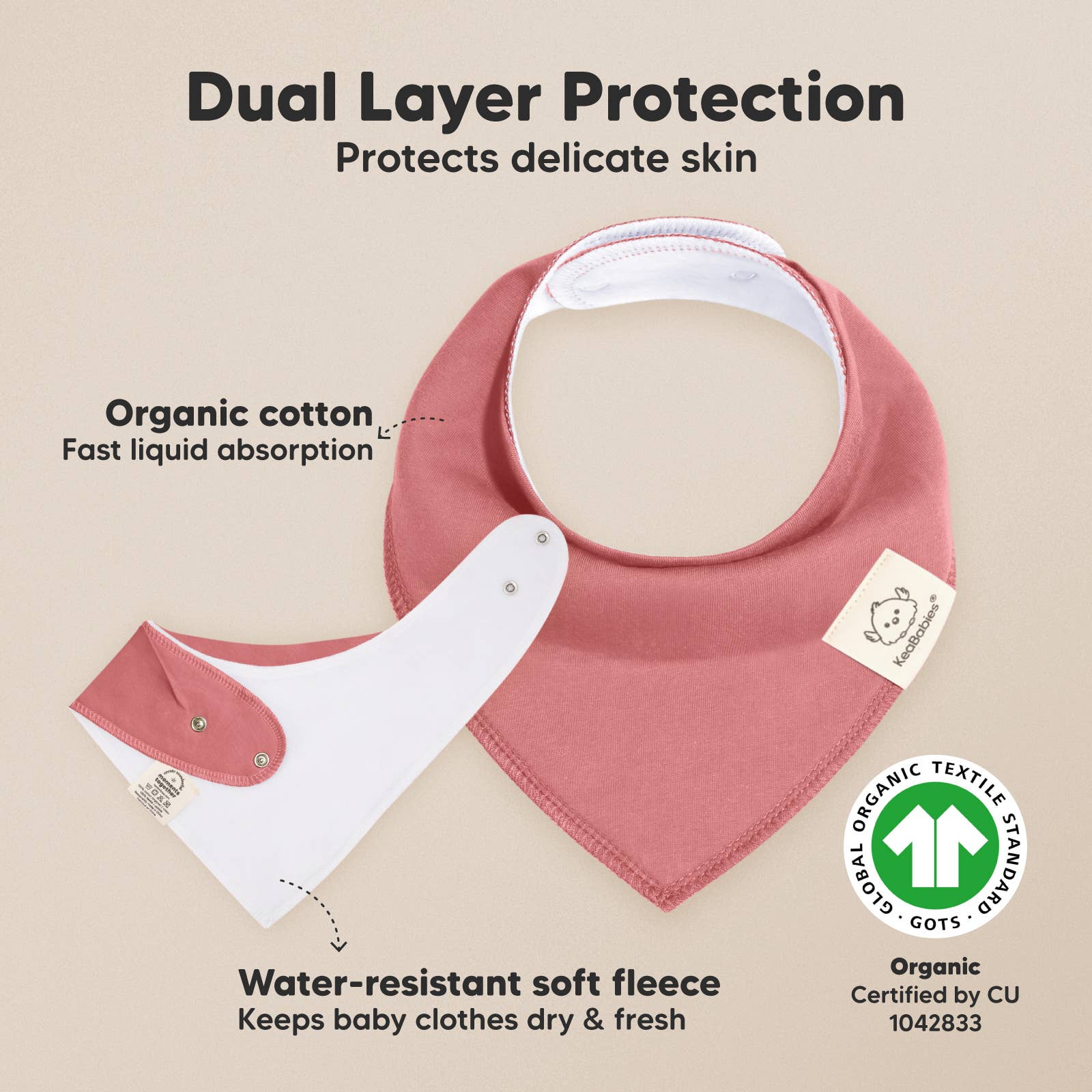 Muted Pastel 8-pack Baby Bandana Bibs for Girls and Boys for wholesale on Faire1