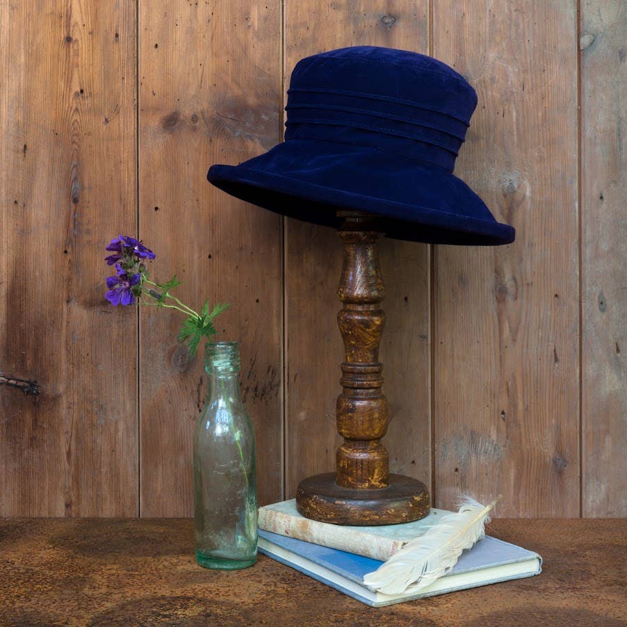 Proppa Toppa Hats - Wholesale Fedora - Women's - Water Resistant Ladies Velour Pin tuck Packable Hat1