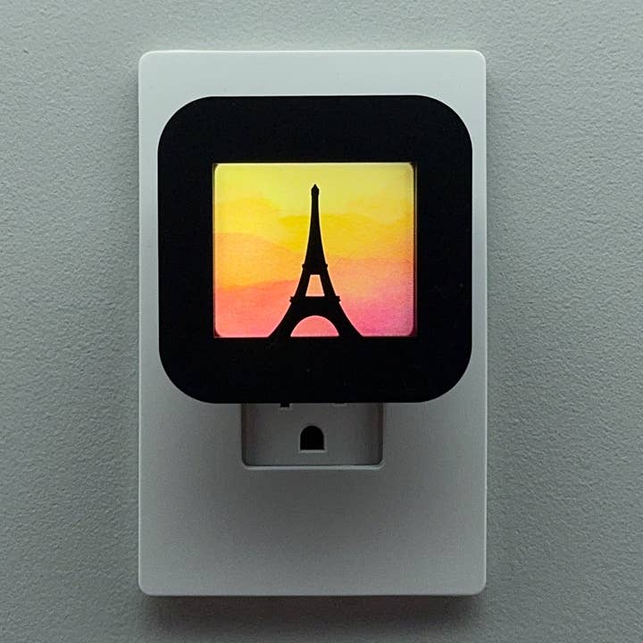 Paris Eiffel Tower at Sunset Night Light | Swappable Cover for wholesale by Swaplights Night Lights