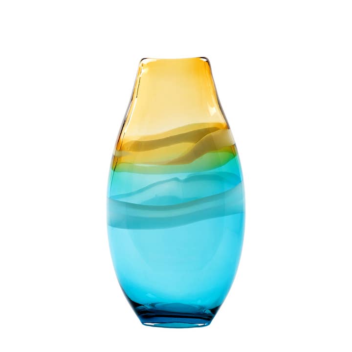 Thorin Hand-Blown Vase Aqua for wholesale on Faire1