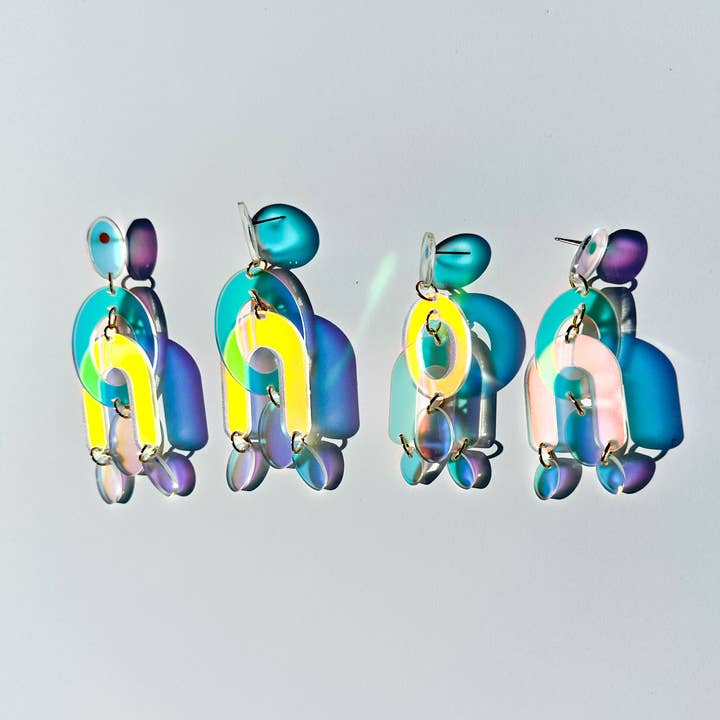 Future Ghost - Vendita all'ingrosso Orecchini pendenti - Orecchini chandelier tridimensionali Cleo6