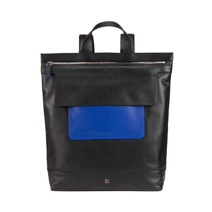 dudu - Vente Sac à dos – unisexe - Sac à dos en cuir Dudu avec fermeture éclair Noir