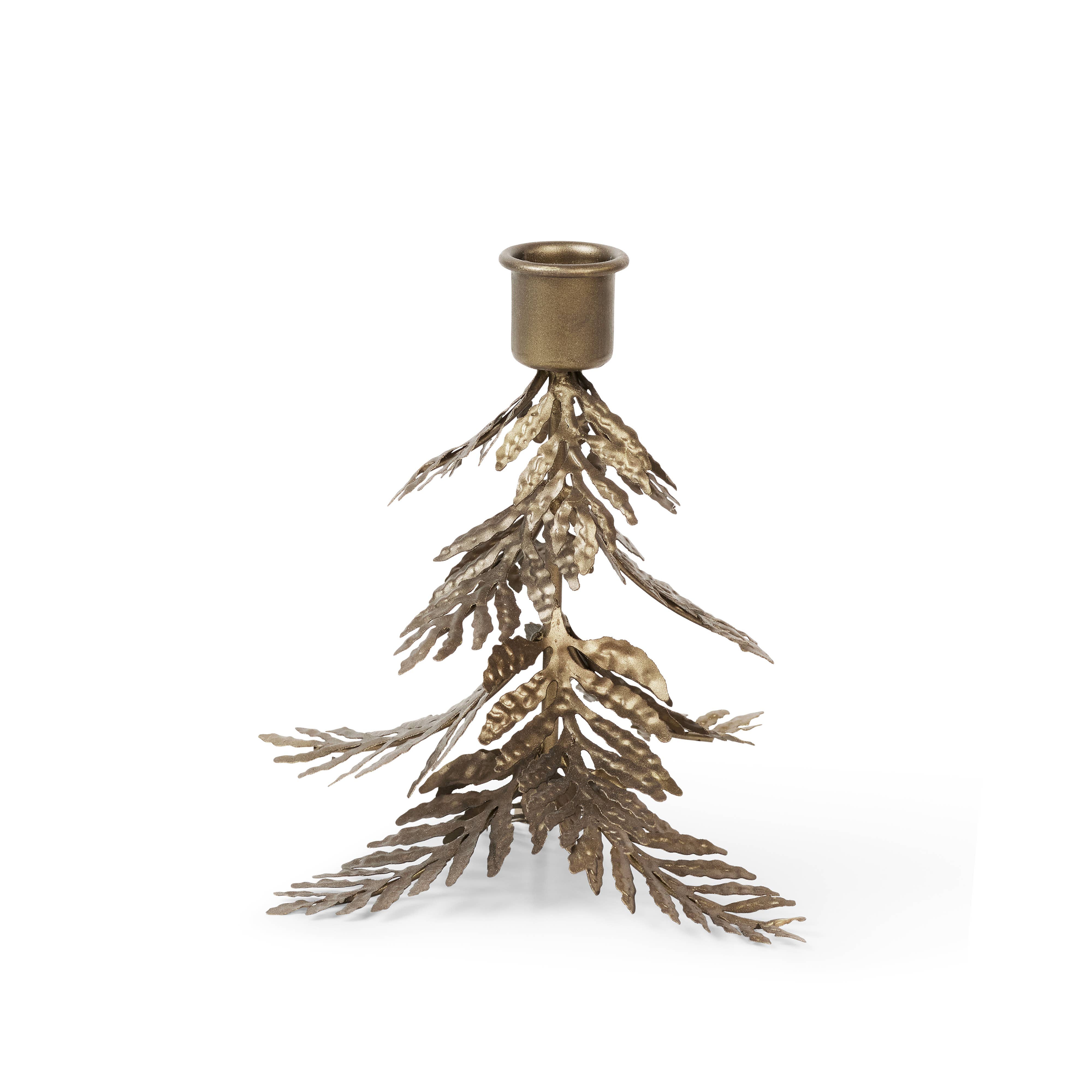 Nordstjerne – wholesale Candle holder – NOSTALGIA Christmas tree candlestick, small antique golden0