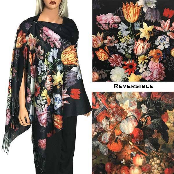 The Magic Scarf Company – Großhandel Schultertuch – Damen – 3180 - Schals mit Wildlederoptik und Kunstknöpfen37