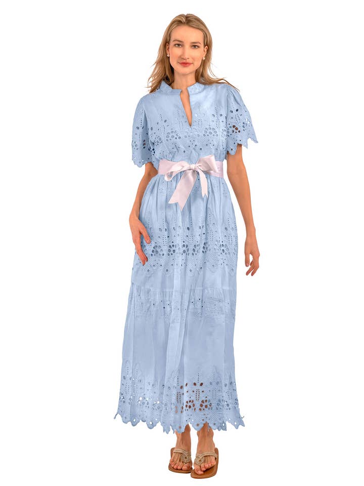 Stark bestickte Baumwolle Magnifico Midi/Maxi - La Di Da für den Großhandel von Gretchen Scott LLC