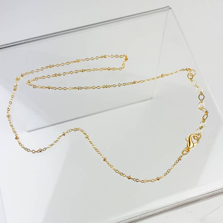 Light Shine - Wholesale Link & Chain Necklace - Paperclip Layering Necklace | Gold Plated Disc, Dainty Chain5