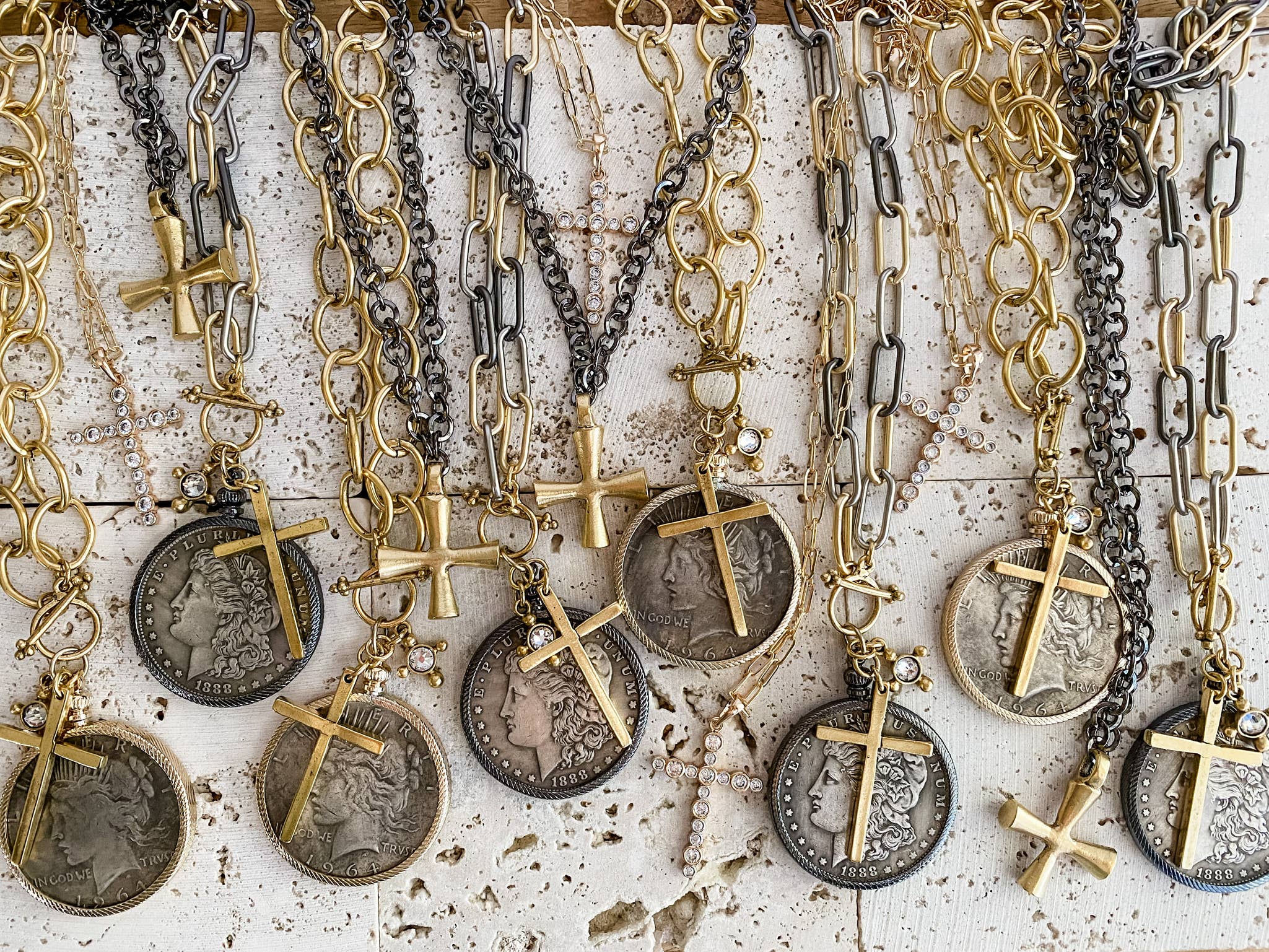 Grace Girl Beads - Wholesale Pendant/Charm Necklace - Relic Coin and Cross Necklace9